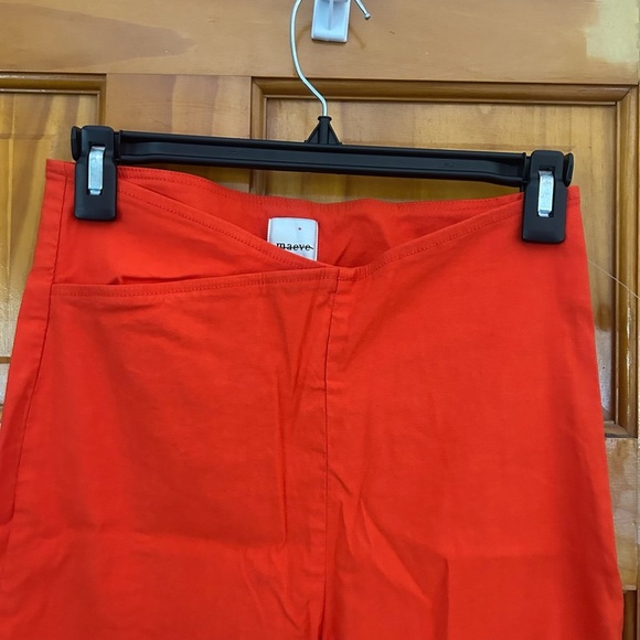 Maeve By Anthropologie Women’s Cropped Linen Stretchy Pants Sz 4 NWT - Picture 2 of 7